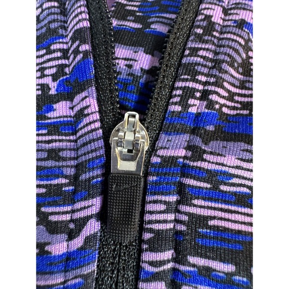 Nike Pro Blue Purple Dri-Fit Half-Zip Thumbholes Pullover Women's M - Picture 6 of 12